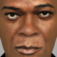 Samuel L Jackson bust ready for full color 3D printing - Thumbnail 7