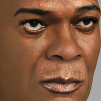 Samuel L Jackson bust ready for full color 3D printing - Thumbnail 8