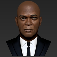 Samuel L Jackson bust ready for full color 3D printing - Thumbnail 9