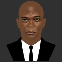 Samuel L Jackson bust ready for full color 3D printing - Thumbnail 11