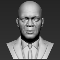 Samuel L Jackson bust ready for full color 3D printing - Thumbnail 12