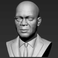 Samuel L Jackson bust ready for full color 3D printing - Thumbnail 13