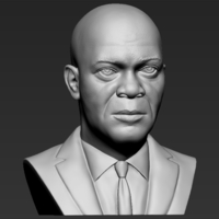 Samuel L Jackson bust ready for full color 3D printing - Thumbnail 17