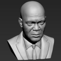 Samuel L Jackson bust ready for full color 3D printing - Thumbnail 18