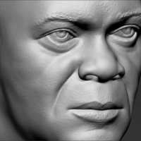Samuel L Jackson bust ready for full color 3D printing - Thumbnail 22
