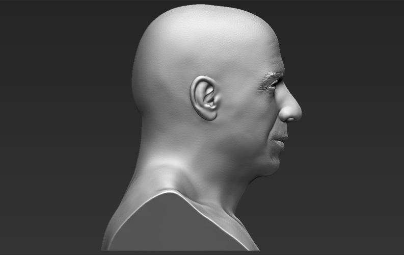 Vin Diesel bust 3D printing ready stl obj formats 3D Print 274407