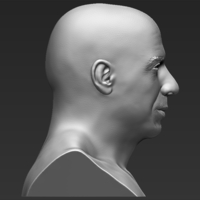Vin Diesel bust 3D printing ready stl obj formats - Thumbnail 8