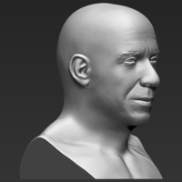 Vin Diesel bust 3D printing ready stl obj formats - Thumbnail 9
