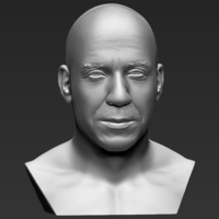 Vin Diesel bust 3D printing ready stl obj formats - Thumbnail 11