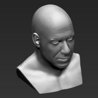 Vin Diesel bust 3D printing ready stl obj formats - Thumbnail 12