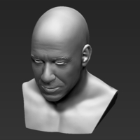 Vin Diesel bust 3D printing ready stl obj formats - Thumbnail 13
