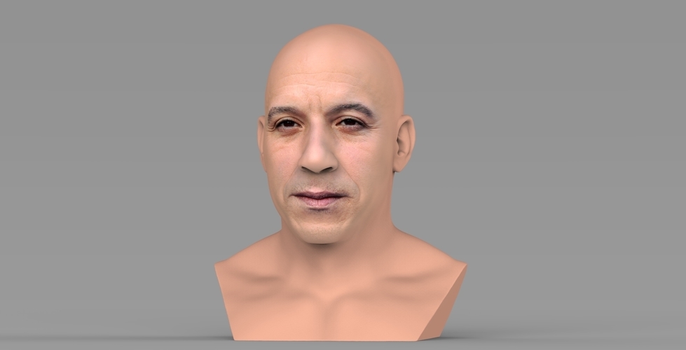 Vin Diesel bust ready for full color 3D printing 3D Print 274424