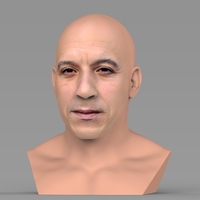 Vin Diesel bust ready for full color 3D printing - Thumbnail 2