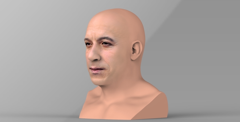 Vin Diesel bust ready for full color 3D printing 3D Print 274425