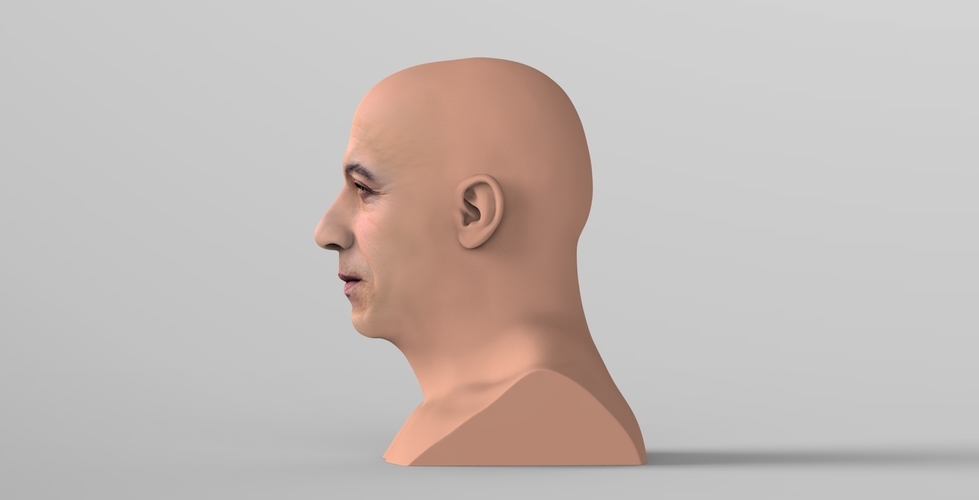 Vin Diesel bust ready for full color 3D printing 3D Print 274426