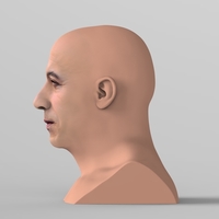 Vin Diesel bust ready for full color 3D printing - Thumbnail 4