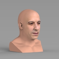 Vin Diesel bust ready for full color 3D printing - Thumbnail 5
