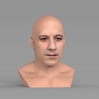 Vin Diesel bust ready for full color 3D printing - Thumbnail 6