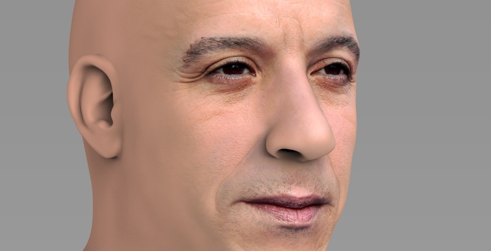 Vin Diesel bust ready for full color 3D printing 3D Print 274430