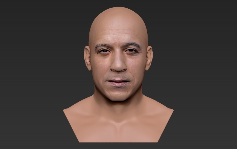 Vin Diesel bust ready for full color 3D printing 3D Print 274431