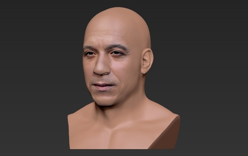 Vin Diesel bust ready for full color 3D printing 3D Print 274432