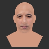 Vin Diesel bust ready for full color 3D printing - Thumbnail 11