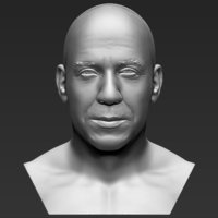 Vin Diesel bust ready for full color 3D printing - Thumbnail 12