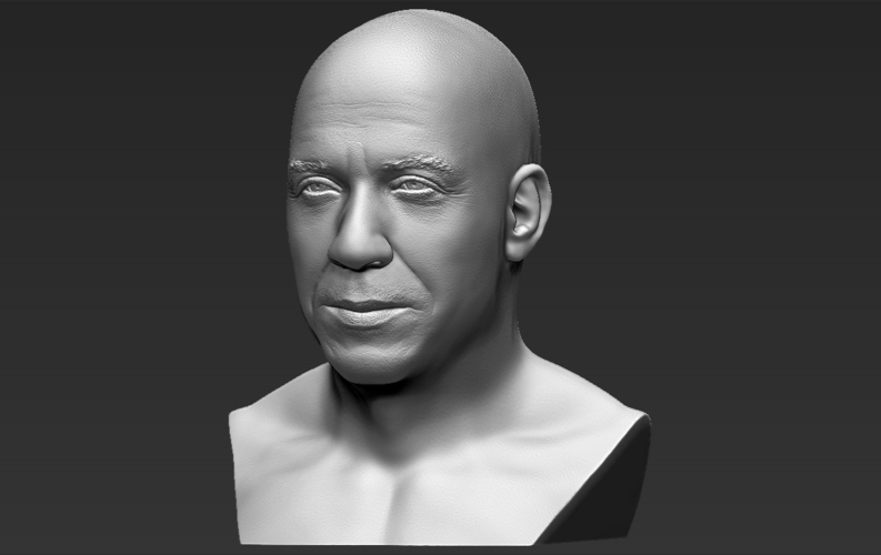 Vin Diesel bust ready for full color 3D printing 3D Print 274435