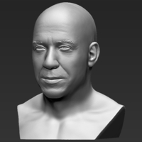 Vin Diesel bust ready for full color 3D printing - Thumbnail 13