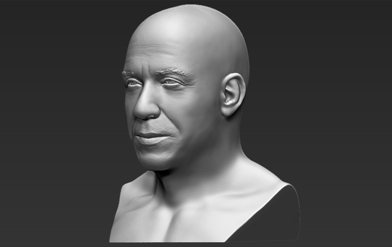 Vin Diesel bust ready for full color 3D printing 3D Print 274436