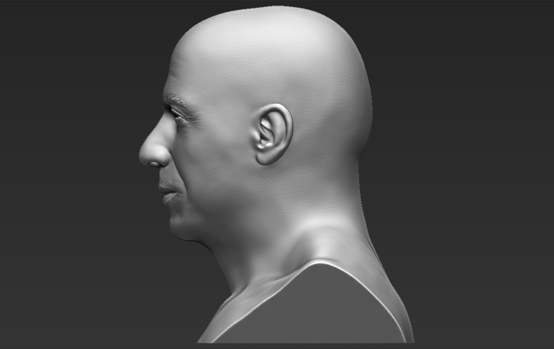 Vin Diesel bust ready for full color 3D printing 3D Print 274437