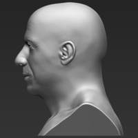 Vin Diesel bust ready for full color 3D printing - Thumbnail 15