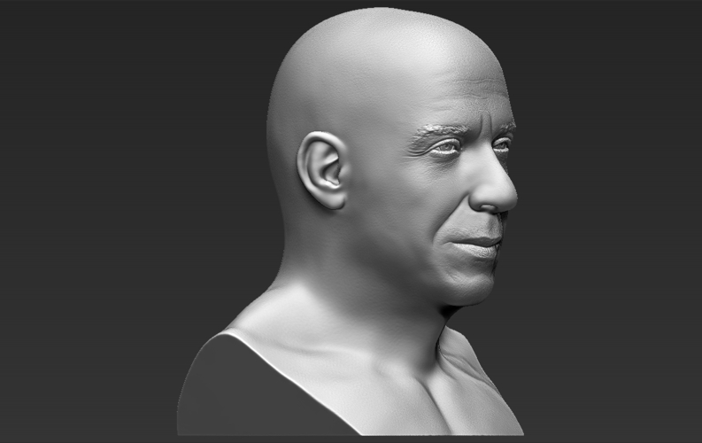 Vin Diesel bust ready for full color 3D printing 3D Print 274438