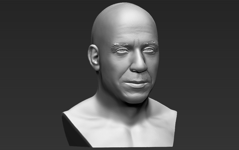 Vin Diesel bust ready for full color 3D printing 3D Print 274439