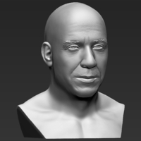 Vin Diesel bust ready for full color 3D printing - Thumbnail 17