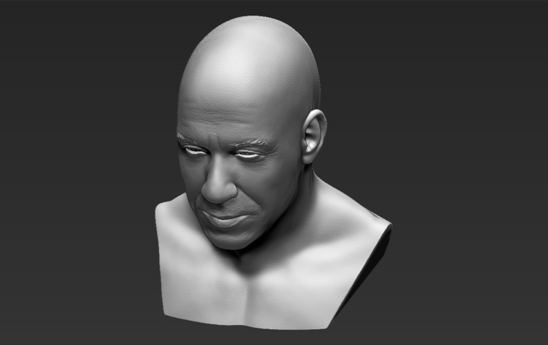 Vin Diesel bust ready for full color 3D printing 3D Print 274441