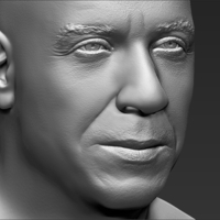 Vin Diesel bust ready for full color 3D printing - Thumbnail 20