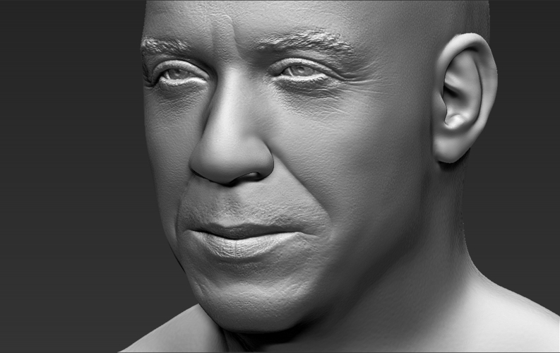 Vin Diesel bust ready for full color 3D printing 3D Print 274443