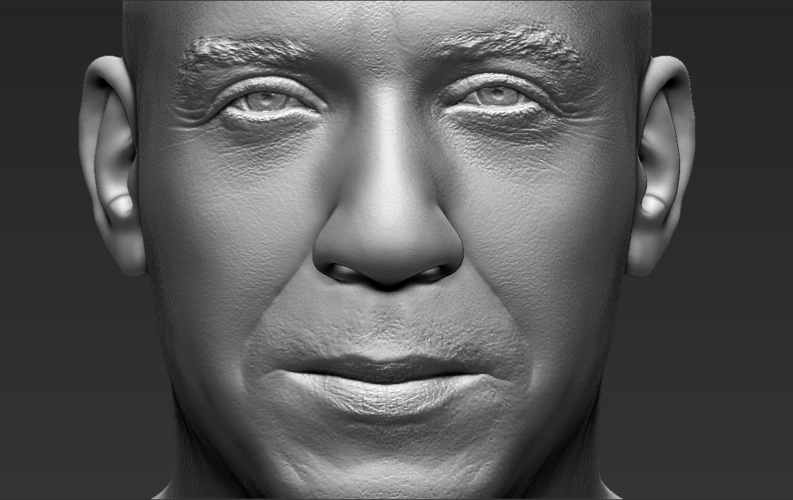Vin Diesel bust ready for full color 3D printing 3D Print 274444