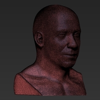 Vin Diesel bust ready for full color 3D printing - Thumbnail 24