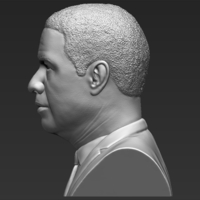 Denzel Washington bust 3D printing ready stl obj formats - Thumbnail 4