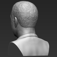 Denzel Washington bust 3D printing ready stl obj formats - Thumbnail 5