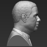 Denzel Washington bust 3D printing ready stl obj formats - Thumbnail 8