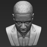 Denzel Washington bust 3D printing ready stl obj formats - Thumbnail 13
