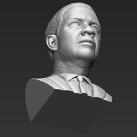 Denzel Washington bust 3D printing ready stl obj formats - Thumbnail 14