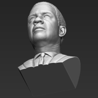 Denzel Washington bust 3D printing ready stl obj formats - Thumbnail 15
