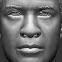 Denzel Washington bust 3D printing ready stl obj formats - Thumbnail 17