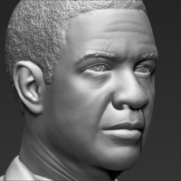 Denzel Washington bust 3D printing ready stl obj formats - Thumbnail 18