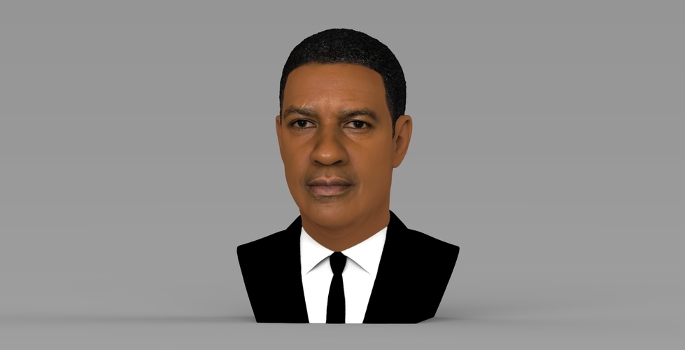 Denzel Washington bust ready for full color 3D printing 3D Print 274470