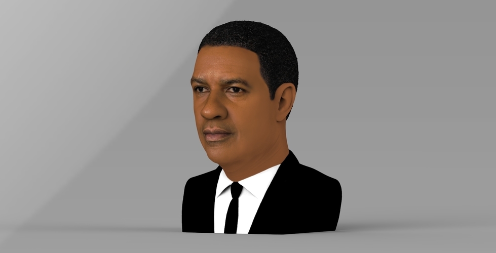 Denzel Washington bust ready for full color 3D printing 3D Print 274471